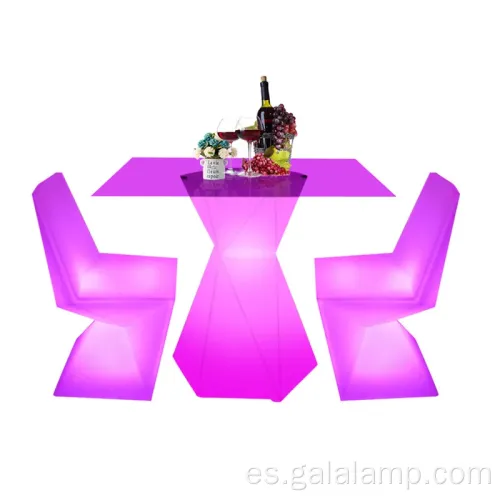 Elegante juego de comidas al aire libre luminosa LED